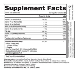 Motivation!: Herbal Caffeine + Energy Vitamin Supplement Supplement Facts